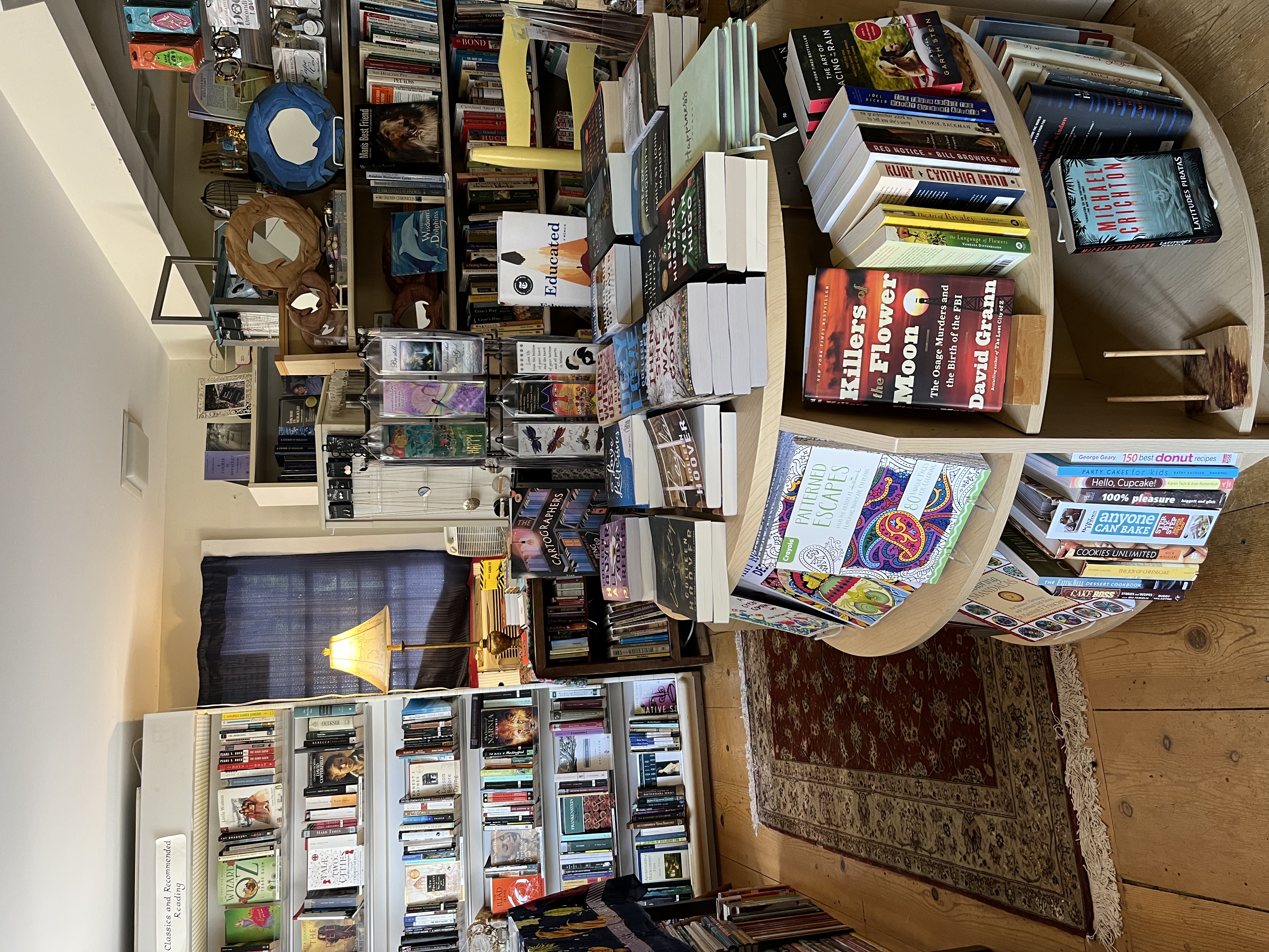 interior of book store featuring books on various shelves from different genres