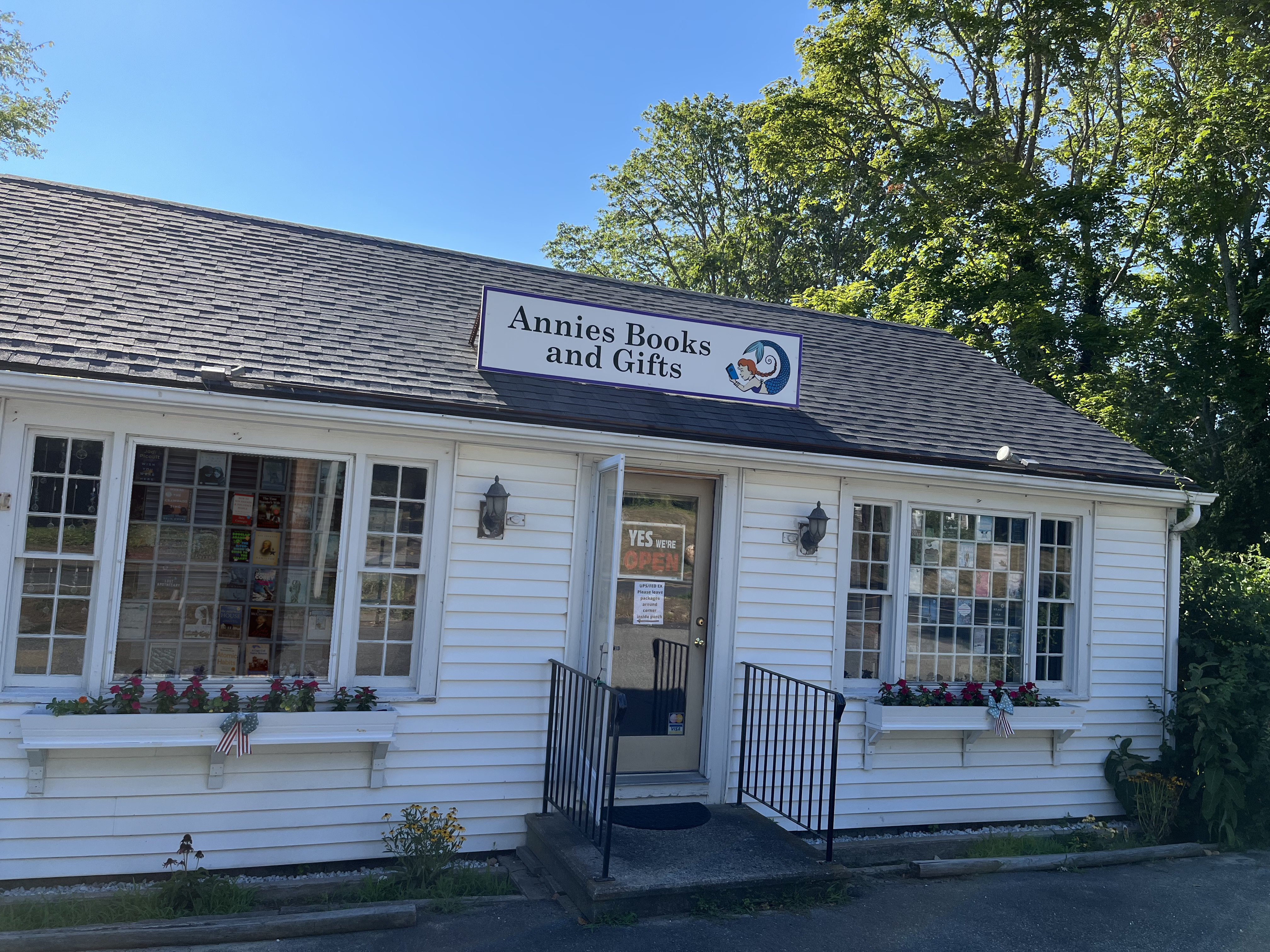 exterior of annies book store